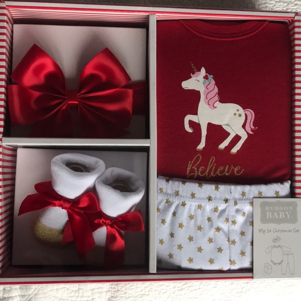 My 1st Christmas Set Baby Girl 0-6 months Cotton